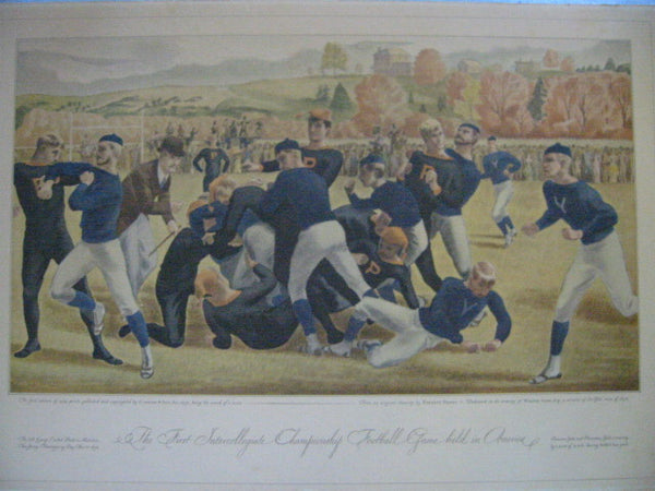 Currier Ives The First Intercollegiate Yale Princeton Football Game Circa 1930 Art - Designer Unique Finds 
 - 6