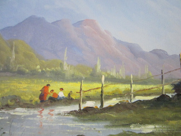 Andres Orpinas Landscape Impressionist Signed Oil On Canvas