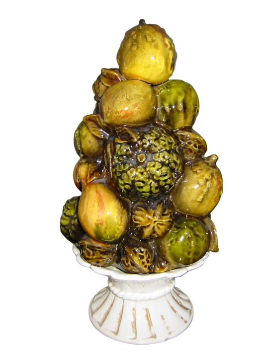 Harvest Vegetable Fruits Glazed Sculpture Narco E 2856 Centerpiece 