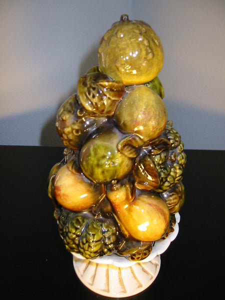 Harvest Vegetable Fruits Glazed Sculpture Narco E 2856 Centerpiece