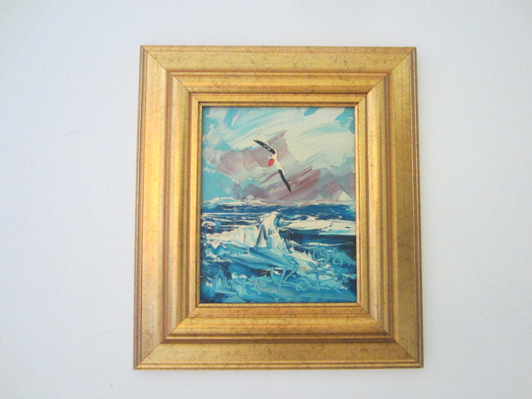 Morris Katz Seascape Seagulls Oceanic Palette Oil On Board Paintings