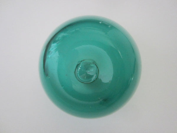 Green Blown Glass Apple Stemmed Paperweight - Designer Unique Finds 