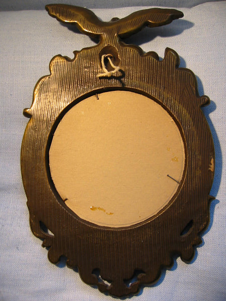 Regency Wall Mirrors Eagle Crests Convex Composed Antiqued Gold - Designer Unique Finds 
 - 2