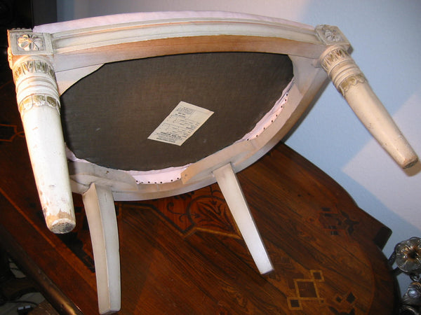 Mid Century Boudoir Light Wood Swan Chairs Pink Textile Plastic Cover - Designer Unique Finds 
 - 2