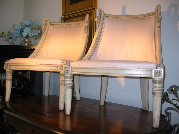 Pair of Mid Century Modern Hand Made Swan Chairs