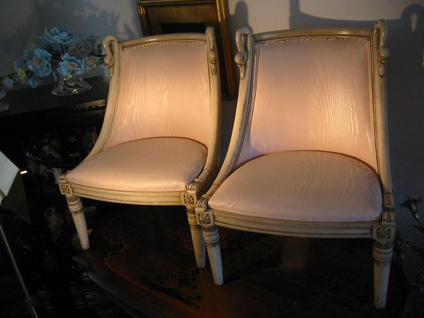 Pair of Mid Century Modern Hand Made Swan Chairs