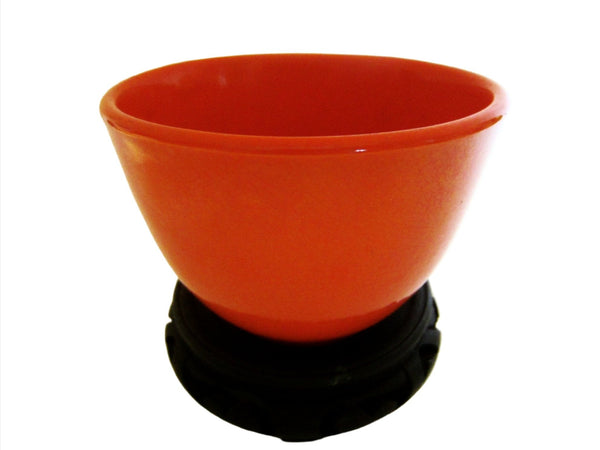 California Pottery Orange Ceramic Signature Bowl I