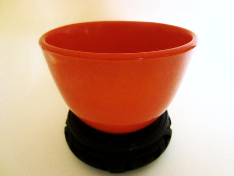 California Pottery Orange Ceramic Signature Bowl I