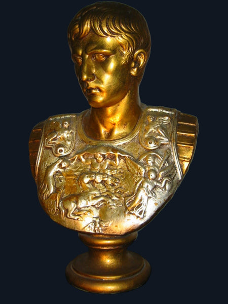 Folk Art Gold Silver Monumental Figurative Bust Sculpture - Designer Unique Finds  - 1