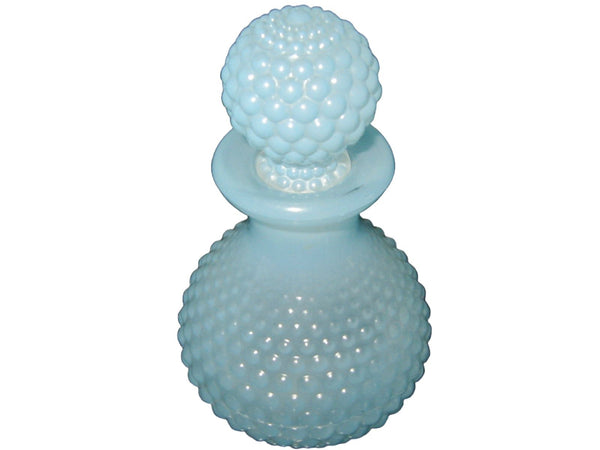 Hobnail Blue Glass Perfume Apothecary Bottle Decanter Ball Stopper - Designer Unique Finds 
 - 1