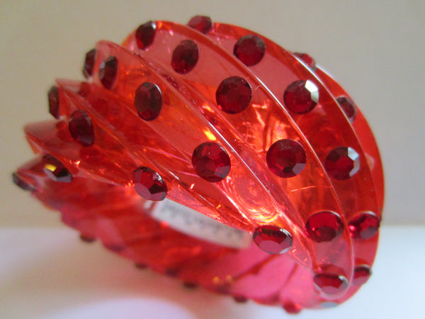 David Salvatore New York Fiery Red Bangle Spiral Style Bracelet - Designer Unique Finds 
 - 3