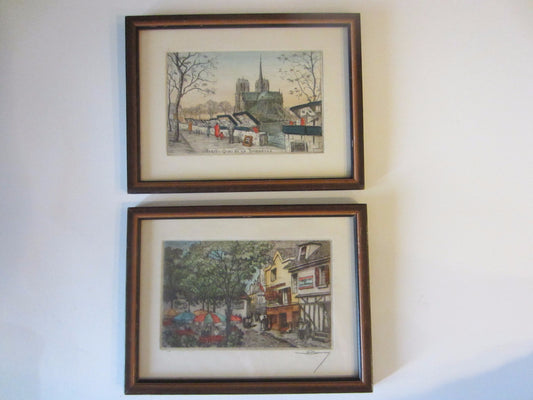 Impressionist Signed Berry Gouache Arts Paris Quai De La Tournelle Notre Dame  - Designer Unique Finds 