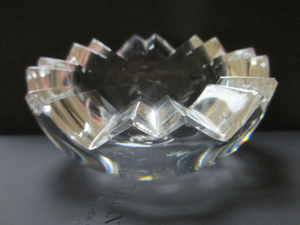Rosenthal Studio Linnie Geometric Cut Glass Bowl - Designer Unique Finds 