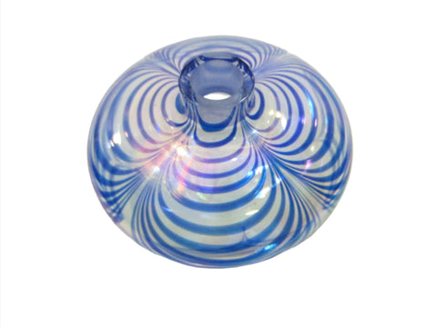 Iridescent Art Glass Bottle Swirl Decorative Accent - Designer Unique Finds 