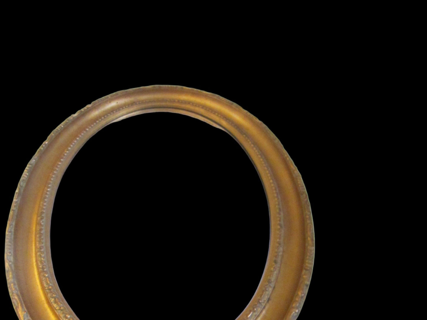 Oval Beveled Mirror Gilt Frame Floral Decorated - Designer Unique Finds 