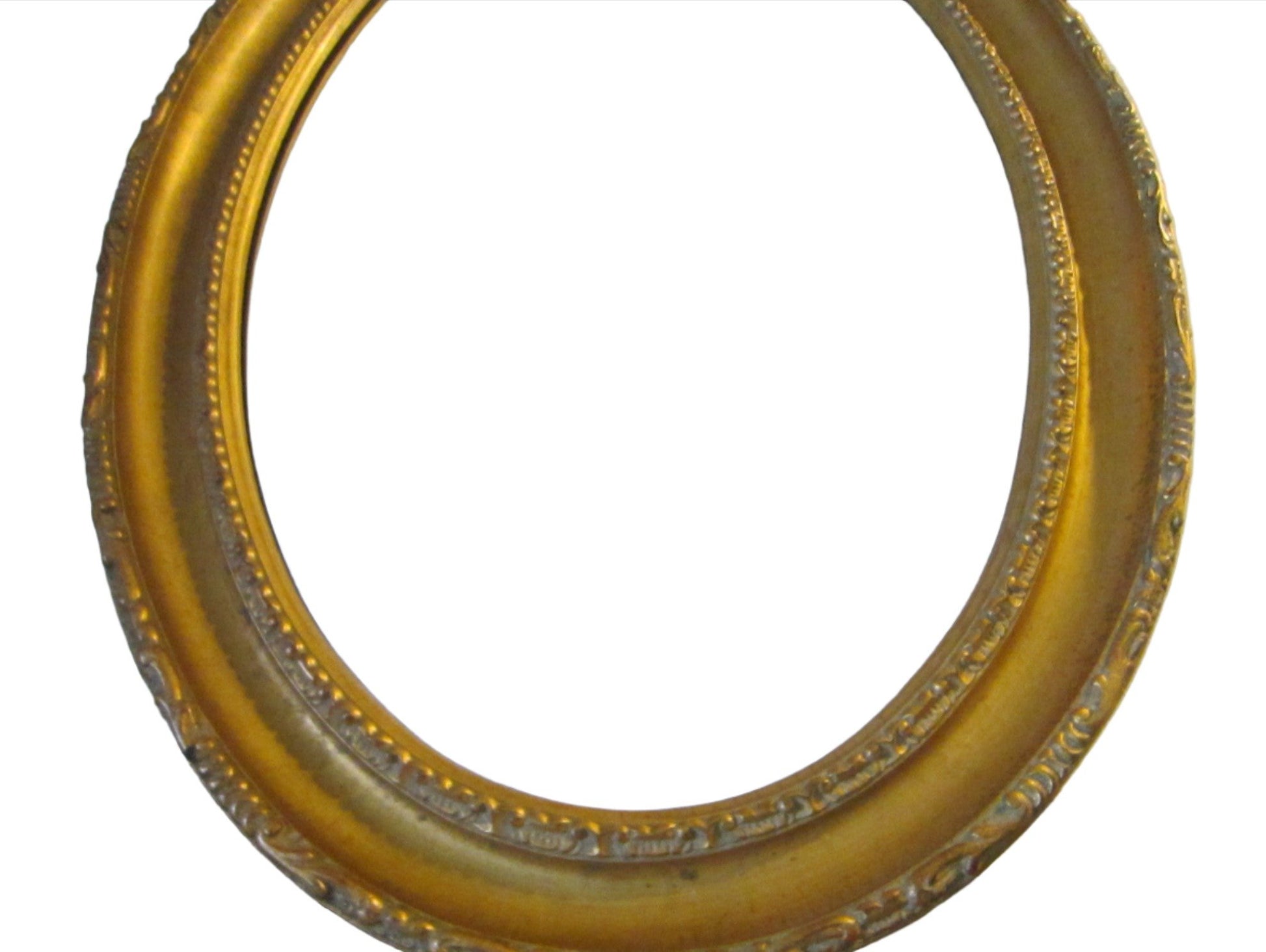 Modern Oval Beveled Gilt Mirror by Goalmaker Inc - Designer Unique Finds 