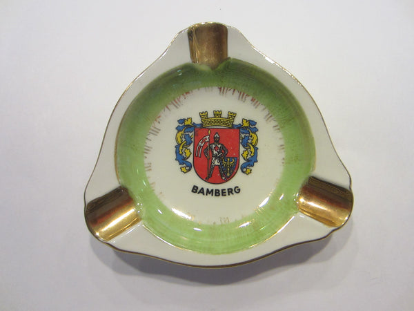 Bamberg Pictorial Coat of Arm Vintage Porcelain Ashtray