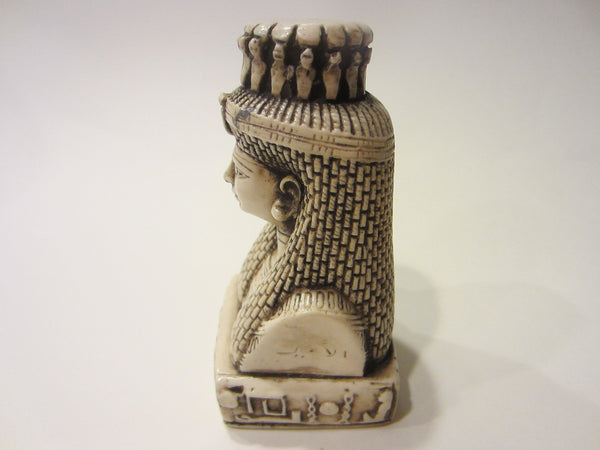 Egyptian Revival Resin Bust Classic Figure Titled Character Relief - Designer Unique Finds 