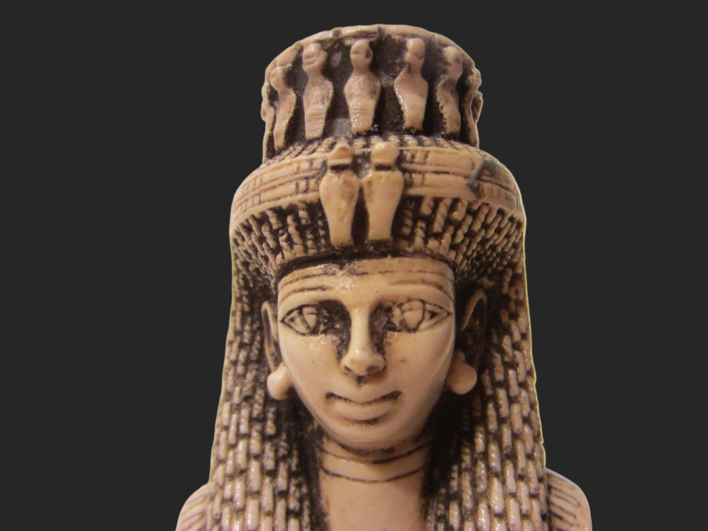 Egyptian Revival Resin Bust Classic Figure Titled Character Relief - Designer Unique Finds 