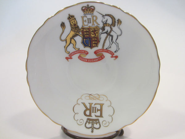 Crown Staffordshire Queen Elizabeth Coronation Fine Bone China England Cup Saucer