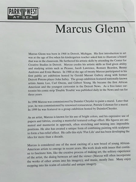 Marcus Glenn Love That Jazz Glossy Signed Seriolithograph