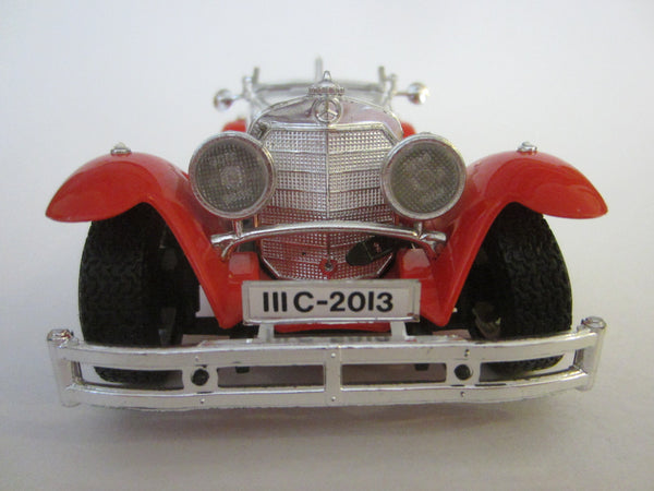 Burago Italy Classic Mercedes SSK Red Silver Cast Iron Model Car