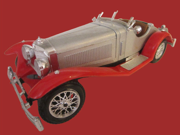 burago Italian Classic Mercedes SSK Red Silver Model Car - Designer Unique Finds 