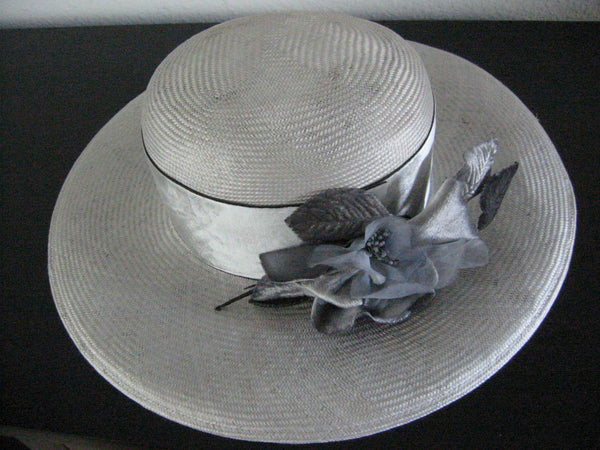 Designer Joe Bill Miller Silver Gray Floral Hat
