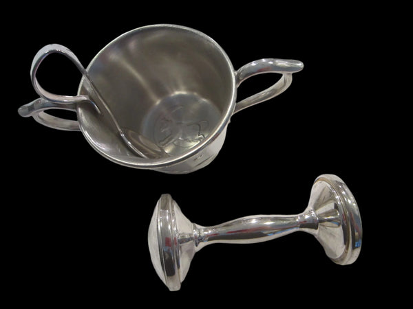 Lenox Kirk Stieff Pewter Baby Gift Set Hey Diddle Nursery Rhyme