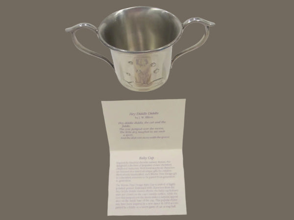 Lenox Kirk Stieff Pewter Baby Gift Set Hey Diddle Nursery Rhyme