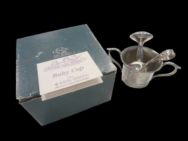 Lenox Kirk Stieff Pewter Baby Gift Set Hey Diddle Nursery Rhyme