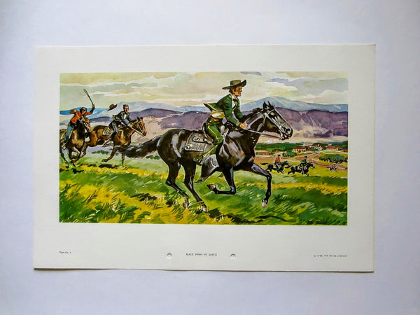 Black Swan VS Sarco California Horse Race Glen Thomas Illustration