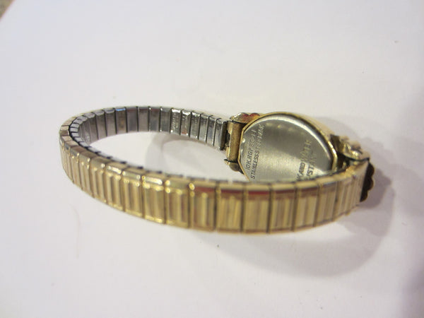Elgin Speidel Seashell Bracelet Watch Hand Wind Gold Plated Patented - Designer Unique Finds 