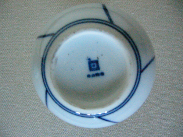 Porcelain Vases Art Deco Blue White Asian Geometric Design - Designer Unique Finds 