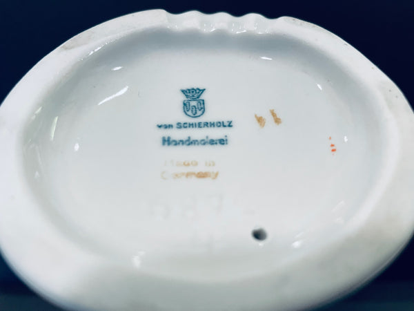 Heraldic Porcelain Angels Germany Von Schierholz Handmaleiei Mandolin Player Figures