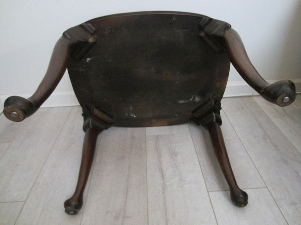Colonial English Mahogany Brass Serving Tray Table - Designer Unique Finds 
 - 4