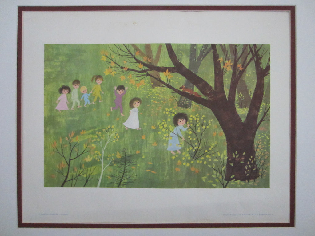 Ancka Gosnik Godec Children Play Botanical Landscape Illustration