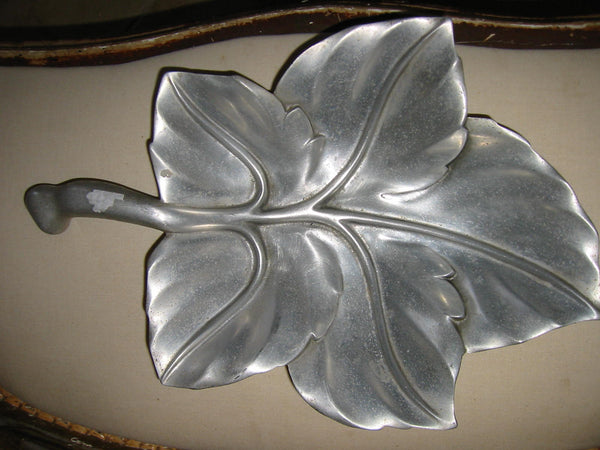 Royal Hickman Aluminum Maple Leaf Tray  Bruce Fox RH - Designer Unique Finds 