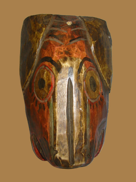 Abstract Modernist Folk Art Hand Painted Tribal Mask - Designer Unique Finds 
 - 4
