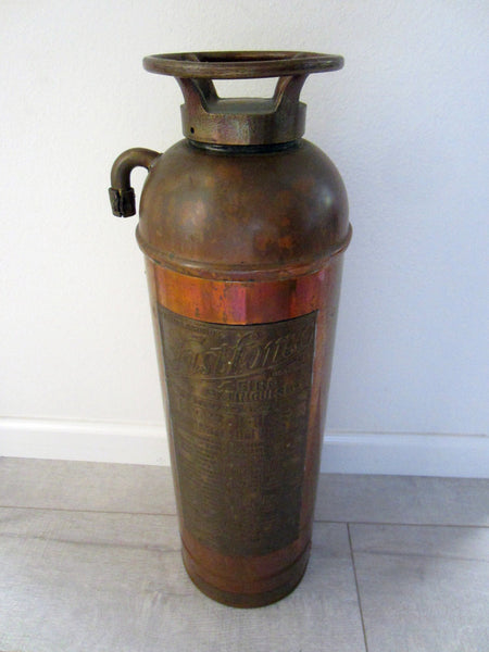 Fast Fome Juxtaposition Brass Coppertone Fire Extinguisher - Designer Unique Finds 
 - 3