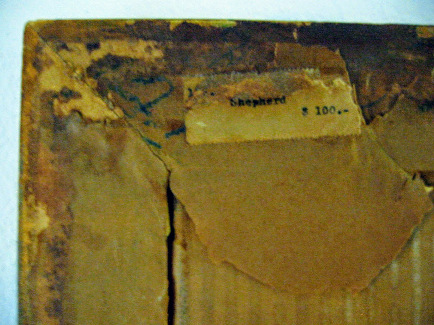 Shepherd Landscape Oil On Canvas Signed Titled Original Frame