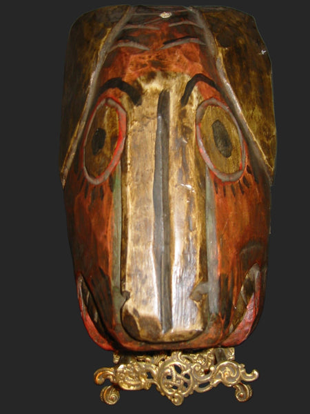 Abstract Modernist Folk Art Hand Painted Tribal Mask - Designer Unique Finds 
 - 2