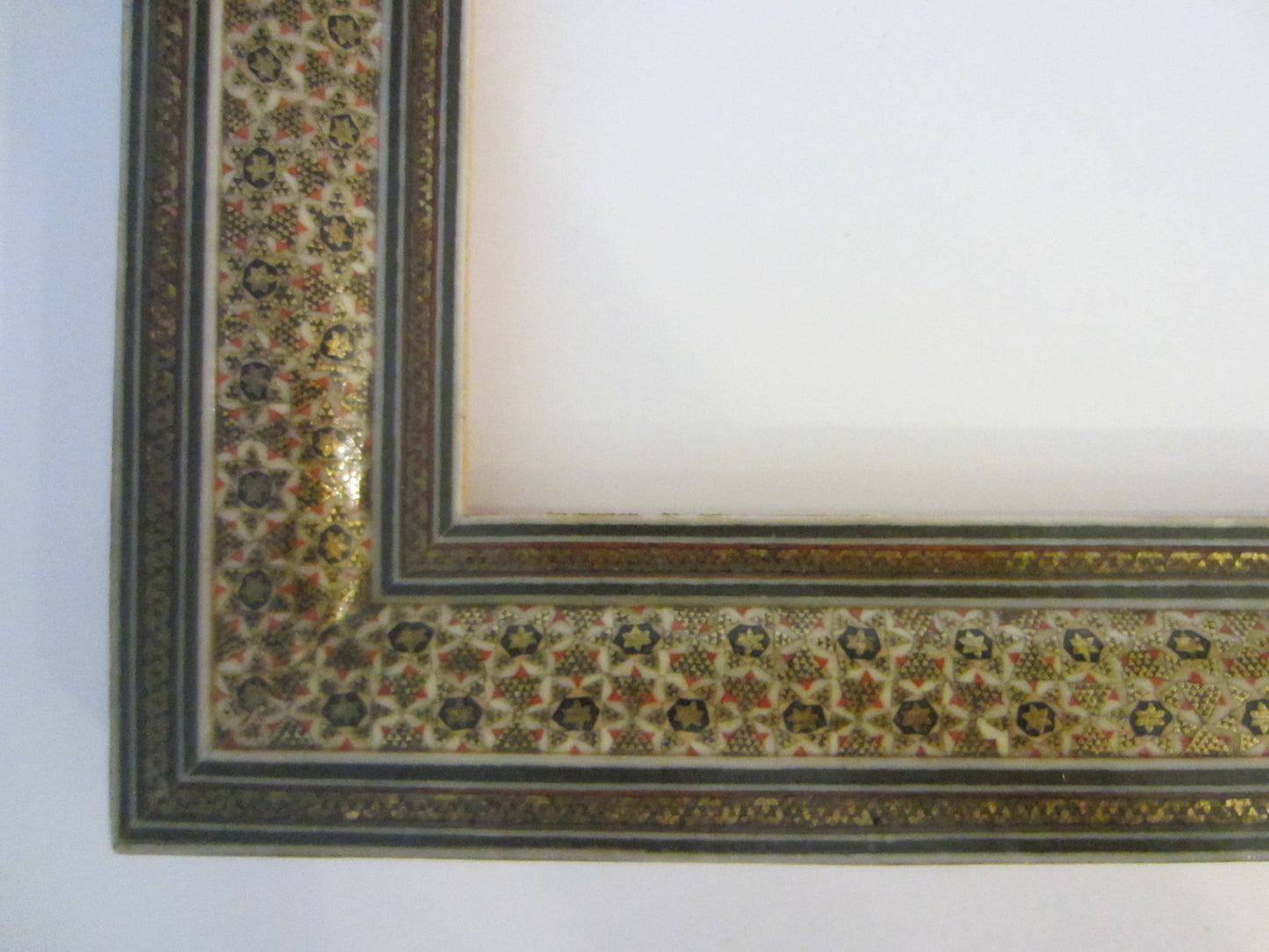 Miniature Signed Equestrian Painting In Khatam Frame Persian Art By Shahang Saz - Designer Unique Finds 