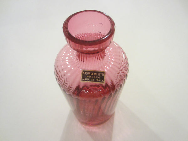 Nason Moretti Murano Pink Glass Carafe Made in Italy