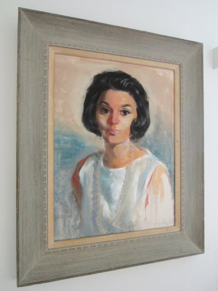 Velletri 64 Signed Portrait Oil On Canvas Painting - Designer Unique Finds 