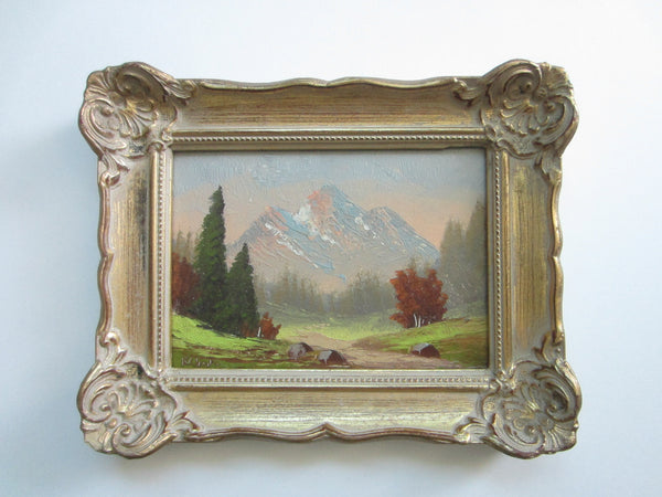 Kesten Landscape Oil On Panel Mid Century Painting Of Belgium