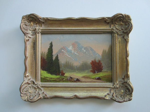 Kesten Landscape Oil On Panel Mid Century Painting Of Belgium