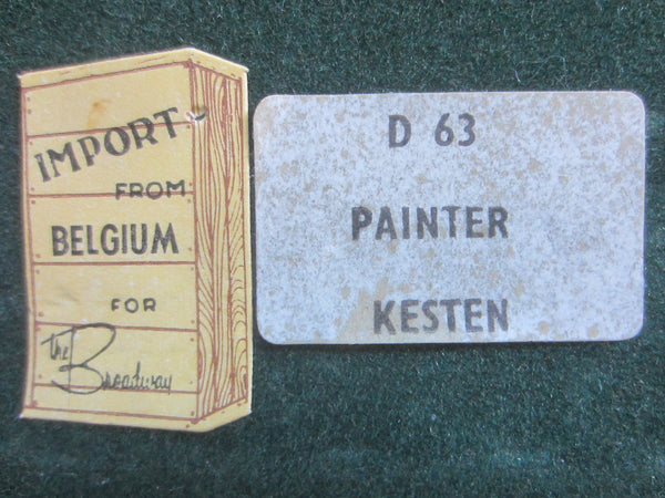 Kesten Landscape Oil On Panel Mid Century Painting Of Belgium