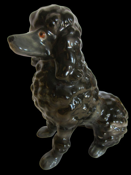Black Ceramic Poodle Figurine Made in Japan - Designer Unique Finds 
 - 3