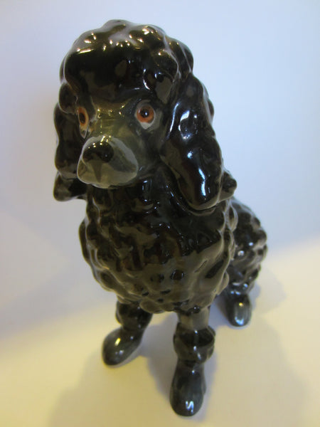 Black Ceramic Poodle Figurine Made in Japan - Designer Unique Finds 
 - 1